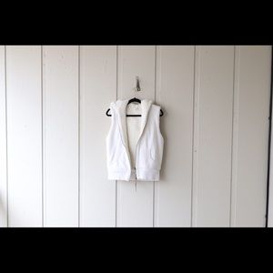 White Sherpa Lined Vest
